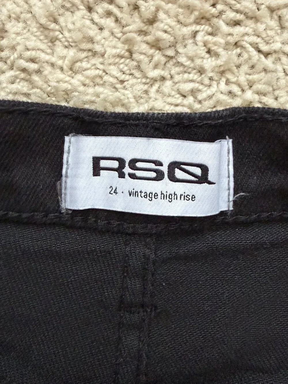 RSQ High Rise Vintage Distressed Denim Shorts Black Size 24 NWT